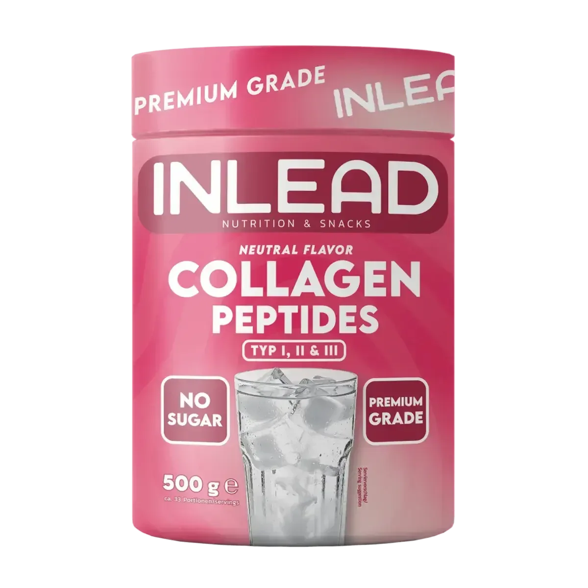 INLEAD Collagen Peptides Typ I, II & III 500g - Lozipper
