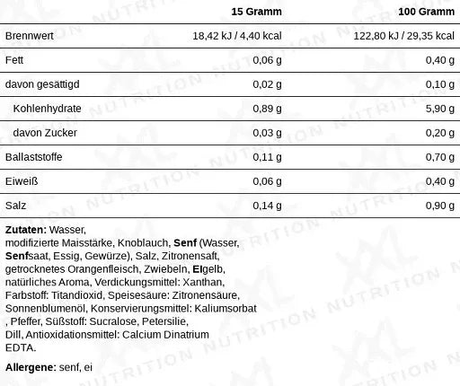XXL Nutrition Light Sauce 265ml - Lozipper 