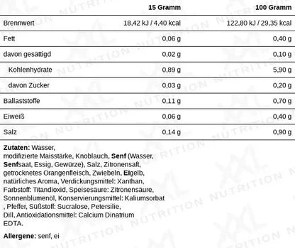 XXL Nutrition Light Sauce 265ml - Lozipper 