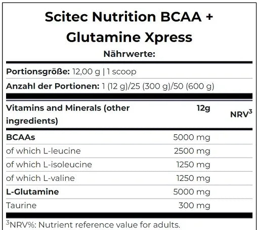 Scitec BCAA+ Glutamine Xpress 600g - Lozipper 
