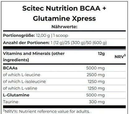 Scitec BCAA+ Glutamine Xpress 600g - Lozipper 