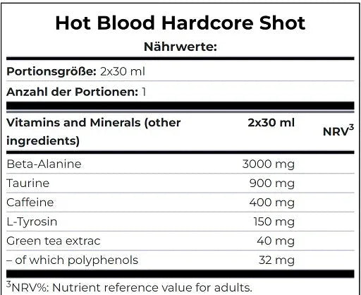 Scitec Hot Blood Hardcore 20 x 60ml - Lozipper 