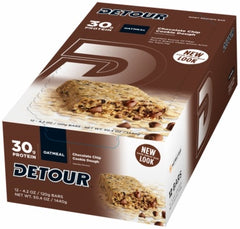 Detour Oatmeal Bars, Chocolate Chip Cookie Dough - 12 bars