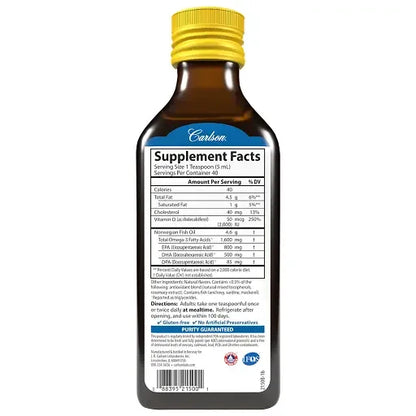 Carlson Labs The Very Finest Fish Oil - 200ml - Lozipper 