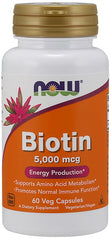 Biotin, 5000mcg - 60 vcaps
