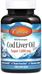 Wild Norwegian Cod Liver Oil Gems, 1000mg - 100 softgels