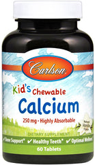Kid's Chewable Calcium, 250mg Natural Vanilla - 60 tabs