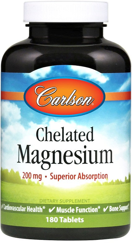 Chelated Magnesium, 200mg - 180 tabs