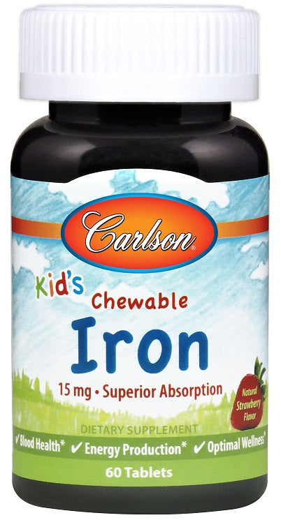 Kid's Chewable Iron, 15mg Strawberry (EAN 088395559402) - 60 tablets