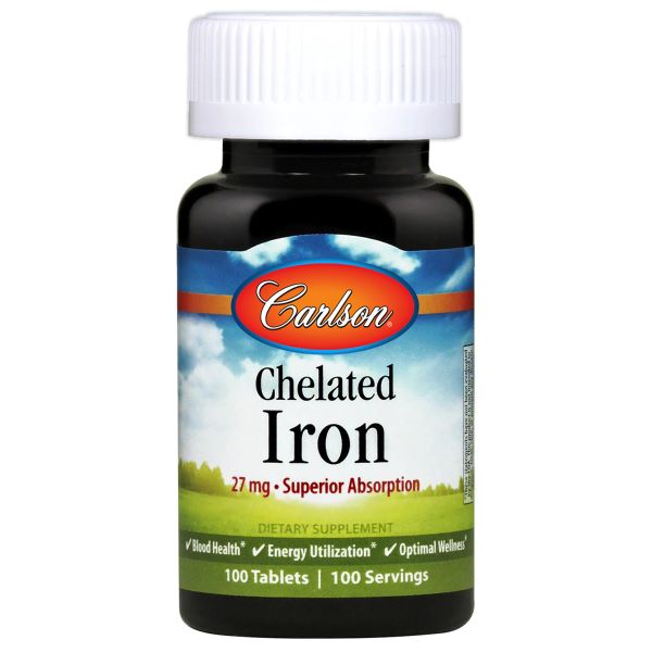 Chelated Iron, 27mg - 100 tabs