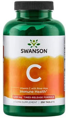 Vitamin C with Rose Hips Extract - Timed-Release, 1000mg - 250 tablets
