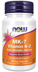 MK-7 Vitamin K-2, 300mcg Extra Strength - 60 vcaps