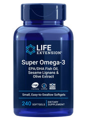 Super Omega-3 EPA/DHA Fish Oil with Sesame Lignans & Olive Extract - 240 softgels