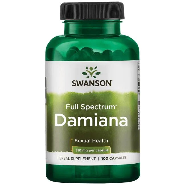 Damiana, 510mg - 100 caps (EAN: 087614015323)