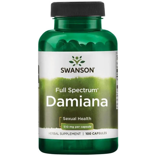 Damiana, 510mg - 100 caps (EAN: 087614015323)