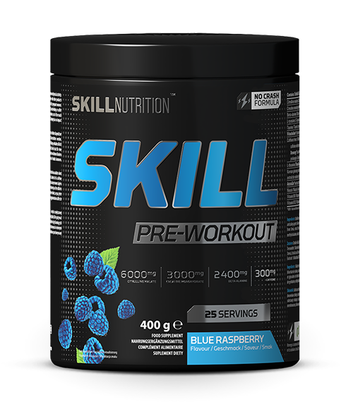 Skill Pre-Workout, Blue Raspberry - 400-412g