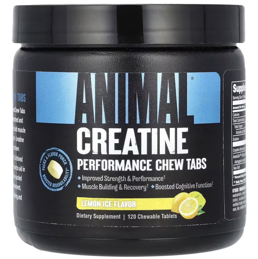 Animal Creatine Chews, Lemon Ice – 120 Kautabletten