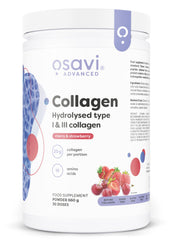 Collagen Hydrolysed Type I & III, Cherry & Strawberry - 660g