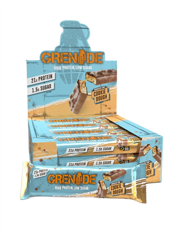 Protein Bars, Chocolate Chip Cookie Dough (EAN 5060811382387) - 12 x 60g