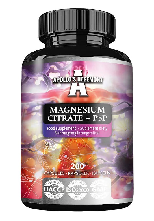Magnesium Citrate + P5P - 200 caps