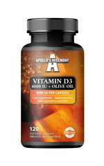 Vitamin D3 4000IU + Olive Oil - 120 softgels