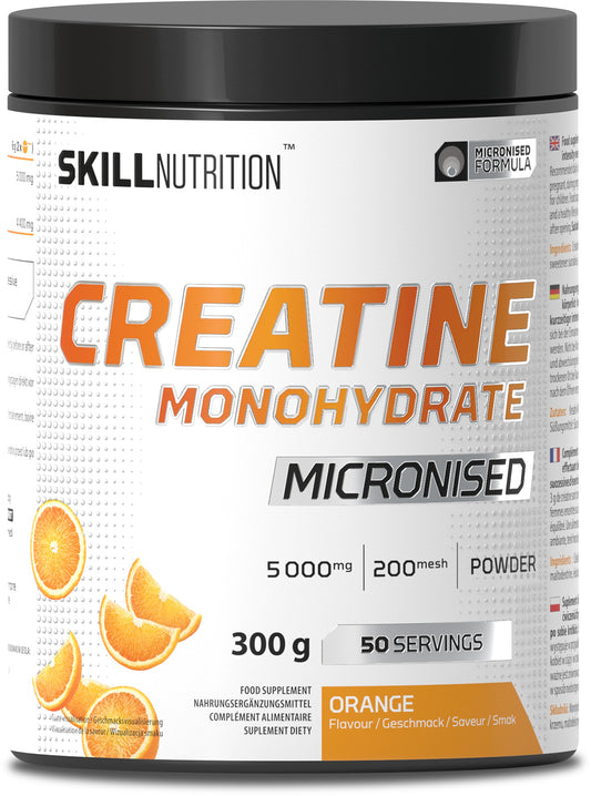 Micronised Creatine Monohydrate Flavoured, Orange - 300g