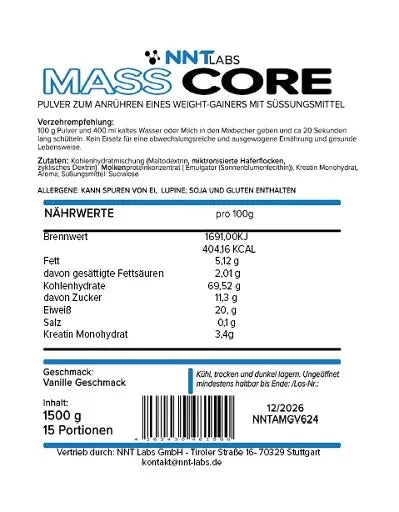 NNT Anabolic Mass Gainer 1500g - Lozipper 